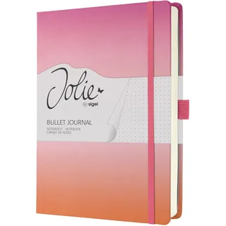 Sigel Notizbuch Jolie A5 punktraster Pink/Rosa/Orange