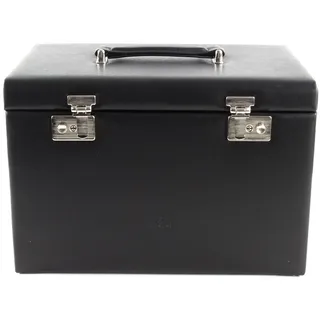 WINDROSE Schmuckkoffer Jewelry Box Big (Set, 2 St), aus echtem Leder schwarz