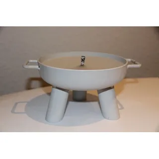 Mini Feuerschale Tischfeuer Tischfeuerschale Dekoschale Kerze Lichtgrau Ø 175 mm