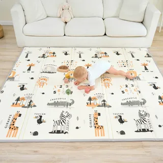 Krabbelmatte Baby Faltbar Spielmatte Kinder Spieldecke 150x180x1cm Krabbeldecke Für Baby - Babymatte Kindermatte - Schaumstoffmatte Kinderteppich- Spielteppich - Bodenmatte Kinder - Babygeschenk