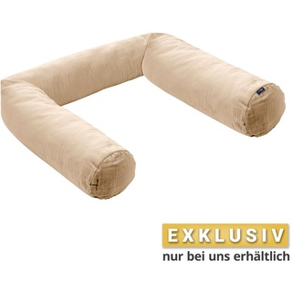 Alvi Bettschlange / Schlummer-Lounge Musselin 180 cm - Sand-Beige