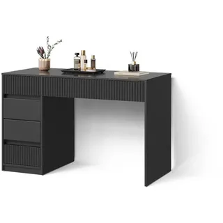 livinity® Schminktisch Allia, Schwarz, ohne Spiegel