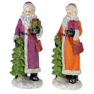 Werner Voß Dekoobjekt Hochwertige Weihnachtsmann-Figur aus Polyresin in zwei Farbvarianten