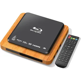 Blu Ray Player 1080P Full HD, Region B/2 Blu-ray & All Region DVD Player, Dolby Audio, HDMI/AV/USB, PAL/NTSC, HDMI & AV Kabel, kompakter DVD Blu-ray Player für TV & Heimkino