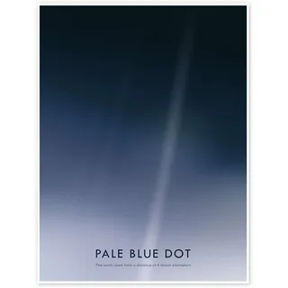 NASA Pale Blue Dot Poster 30 x 40 cm | Voyager 1 & Weltraumfotografie | Astronomie, Astrophysik, Raumfahrt, Weltall, Sonnensystem, Erde & Carl Sagan