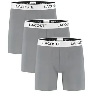 Lacoste Boxershorts Herren Brief Boxershorts (3-pack) (3-St) grau|schwarz S