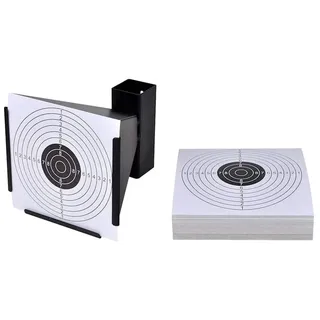 vidaXL Kugelfang 14 cm + 100 Zielscheiben aus Papier Trichter