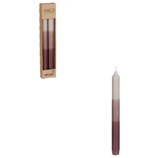 Mica Decorations Spitzkerze Mica Spitzkerze Dip-dye Stearin violett - 2 Stück rosa