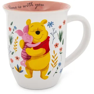 Winnie the Pooh Disney and Piglet Home is with You Wide Rim Ceramic Mug