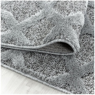 Teppich Runder Teppich PISA GREY 160 X 160cm, SchönesWohnen24 grau 160 cm x 160 cmSchönesWohnen24