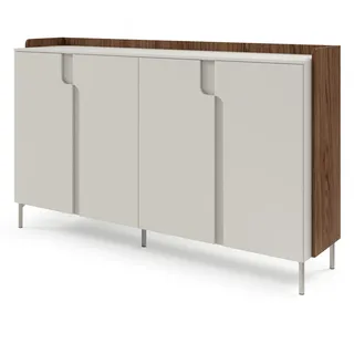 Beautysofa Kommode, Nussbaum, Holzwerkstoff, 183x110x42 cm, Wohnzimmer, Kommoden & Sideboards, Kommoden