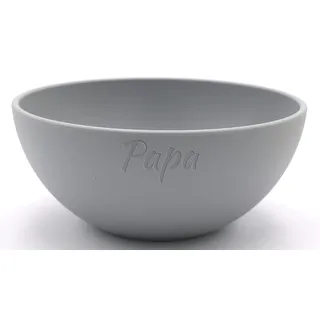 Magu Nachhaltige Mueslischale mit Name Schüssel 16cm mit Namen personalisiert Biopolymer | Osternest Bio Kunststoff 100% Erdölfrei Schüssel - Müslischüssel - Individuelle Namensgravur 137062 silber