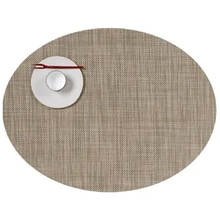 Chilewich Platzset Mini Basketweave Oval Linen, (1-St) beige