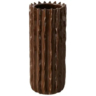 BOLTZE GRUPPE GmbH Dekovase Boltze, Vase Plisseo Stein, Glanz Braun Höhe 31 cm, 2069480 (1 St)