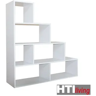 Hti-Living Thekla Bücherregal 114 x 30 x 114 cm Weiß