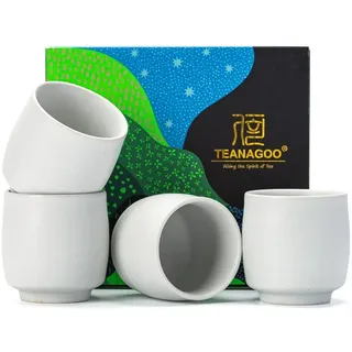 TEANAGOO Teeschale Chinesische Teetassen Set, 5,8 oz, 4