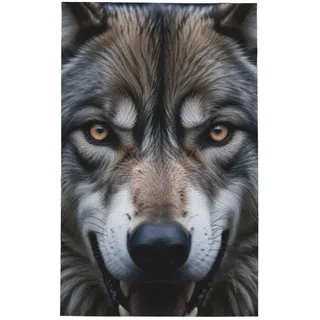 Zsuugj Wolf Küchen-Mikrofaser-Handtücher, Waffelmuster, schnell trocknend, Geschirrtuch für die Küche, 40,6 x 66 cm