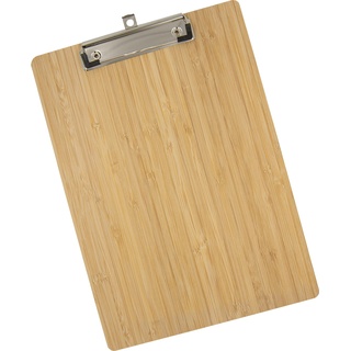 WEDO® Klemmbrett DIN A4 aus Bambus Schreibbrett aus Holz Clipboard, Farbe Braun