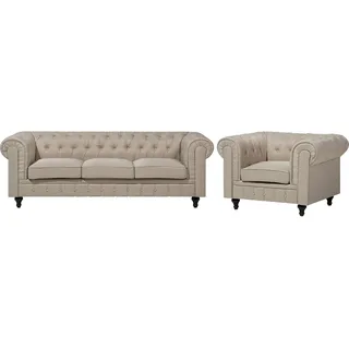 Beliani, Sofa, Chesterfield (Wohnlandschaft)