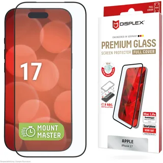 Displex Premium Panzerglas (Full Cover, 10H) für Apple iPhone 17