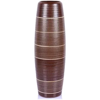 LCCCK 50 cm hohe dünne Vase, Boho-Bodenvase für Blumen, große Keramik-Bodenvase für Pampasgras, Bauernhaus-Wohnzimmerdekoration, Tisch, Kaminsims, Regal, Eckdekoration und Einweihungsgeschenk