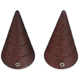 LIEDECO Gardinenstangen-Endstück Kegel mit Rille 2-läufig Ø 16 mm 5,5 cm Braun