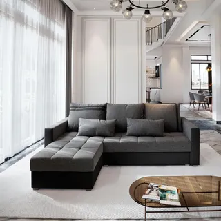 masseno Ecksofa KOS PIK Polyester 2-Sitzer Hellgrau