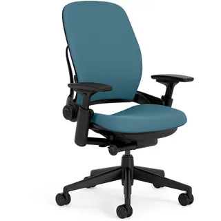 Steelcase Ergonomischer Bürostuhl: Leap, 4D-Armlehnen, Dunkelgrün | Vormontiert, Universalrollen, Premium-Materialien, bis 150 kg und 190 cm, sitzkomfort