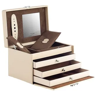 Friedrich23 Schmuckkasten aus Leder Cordoba beige|braun