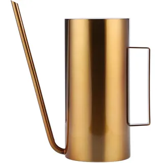 Gartengießkanne Aus Edelstahl, Gießkanne Für Grüne Pflanzen, Gießkanne Mit Langem Ausguss, Bewässerungswerkzeug Für Topfpflanzen, Gold, 1,5 L.