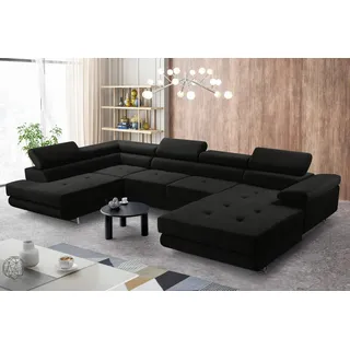 Ax Living Arborio Xl Wohnlandschaft Xxl U Form Eckcouch Schwarz L