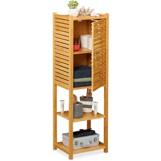 Relaxdays Beistellregal braun 35,0 x 29,0 x 113,0 cm, 1 St.