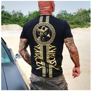 YAKUZA T-Shirt VIP Team mit goldenem Metallic-Print schwarz 2XL