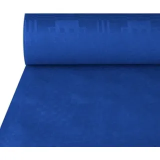 DeinPack 4 x Tischdeckenrolle 1m x 50m blau | Damast Tischtuch Rolle | Einweg Tischdecke 50 Meter lang 1 Meter breit, ideal für Jede Party, Vereinsfeier, Geburtstagsfeier, Bierzelt Garnitur