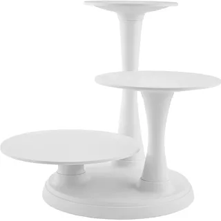 Wilton 3 Tier Pillar Cake Stand Tortenständer | 3 Etagen, Schön Präsentierender Solider Tortenetagere für 3 Torten Kunststoff Kuchenständer