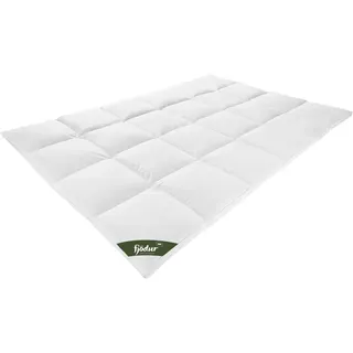 fjödur „Frida“ Daunendecke extra warm 135x200 cm – 90 % Daunen – 100 % Baumwolle – maximale Wärmeisolierung - Weiß