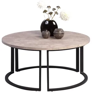 M2 Kollektion Couchtisch New York 2 Dekor Grau Beton
