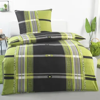 BaSaTex Flausch Fleece Winter Bettwäsche Set 2 teilig | 100% Mikrofaser Plüsch | 135x200 + 80x80 cm | Design 05