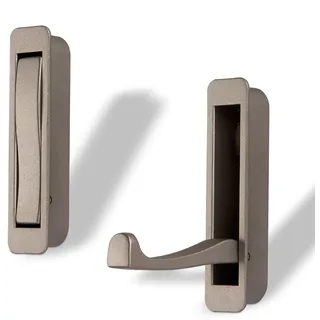 SOTECH Moderner Klapphaken Zilly zum Einlassen 80x20 / 66 mm Edelstahloptik | Garderobenhaken Kleiderlüfter klappbar