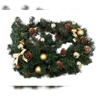 LED Tannengirlande 270cm Weihnachtsdeko Weihnachtsgirlande Girlande Türgirlande  gold
