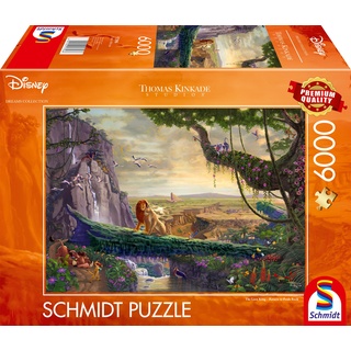 Schmidt Spiele 57396 Thomas Kinkade, Disney, The Lion King, Return to Pride Rock​, 6000 Teile Puzzle