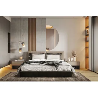 80 cm Halbrund Wandspiegel Boho Loft Wohnzimmer Schlafzimmer Halbkreisförmiger