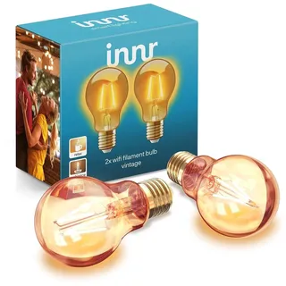 innr Smart WiFi Filament LED Lampe E27 Vintage dimmbar 2er-Pack NEU