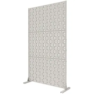 casa.pro Trennwand Basciano verzinkter Stahl 180x90 cm Knoblauchbeige casa.pro