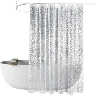 Kaket Duschvorhang Duschschirm,mit Gewicht Magnet unten,wasserdicht, Schimmelresistent