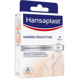 BEIERSDORF Hansaplast Narben Reduktion Wundpflaster transparent 38 x 68 mm 21 St.