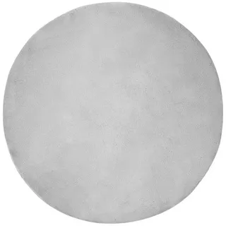 vidaXL Olite Fellteppich Ø 80 cm Grau