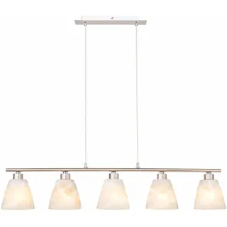 ETC Shop Hängeleuchte 5-flg. 13 cm Silber/Weiß