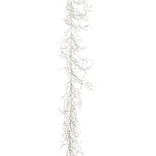 CREATIV green Künstliche Girlande in Silber 184 cm – Weihnachtsgirlande in festlichem Silber als Weihnachtsdeko – künstliche Girlande als Tischdekoration, Kamindeko, Türgirlande & Fensterdeko