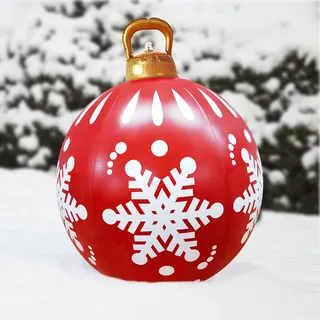 Weihnachten Aufblasbar Ball,Aufblasbar Weihnachtskugel,Aufblasbare PVC Weihnachtskugeln,Geeignet für Weihnachtsfeierdekoration, Heimdekoration und Gartendekoration im Freien